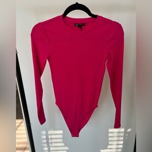 Zara hot pink long sleeved body suit